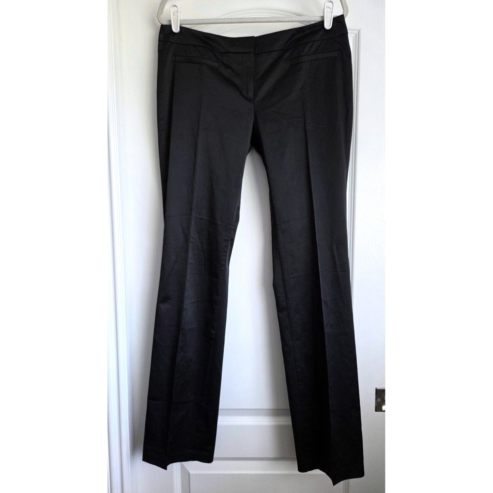Sisley United Colors of Benetton Black Sateen Tailored Pants Size IT 46/US 10